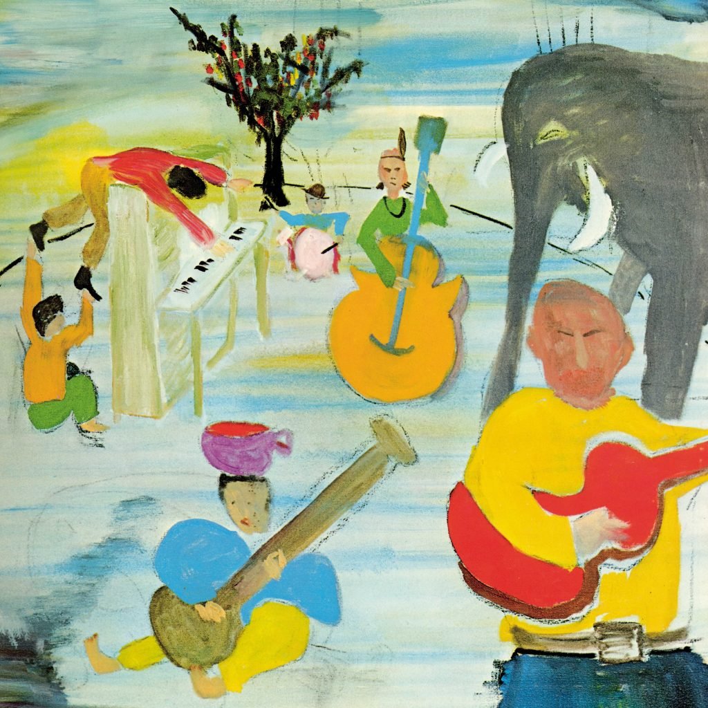 This image is the Album cover for The Band's 1968 album "Music from Big Pink". 